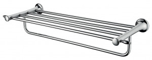 Bara portprosop cu raft FDESIGN Lacrima 60 cm, crom - Img 1