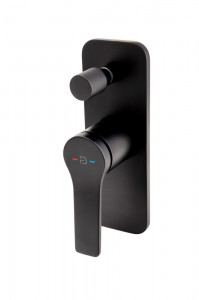 Baterie cada-dus incastrata FDESIGN Seppia cu corp ingropat, negru