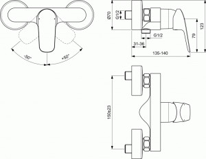 Baterie dus Ideal Standard Ceraflex - Img 2