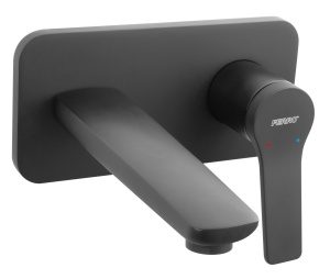 Baterie incastrata lavoar Ferro Stratos Black, negru mat
