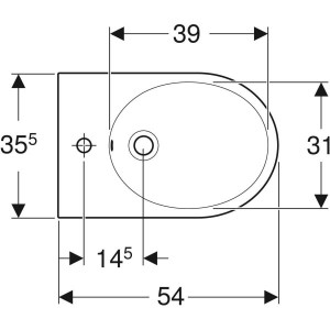 Bideu suspendat Geberit Icon, 53x35 cm - Img 2