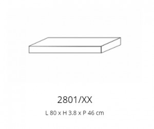 Blat MDF pentru lavoar Savini Due Linea L 80 x H 3.8 x P 46 cm beton - Img 5