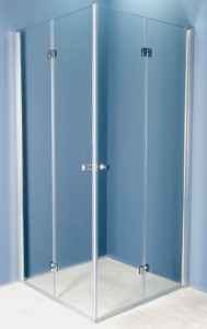 Cabina dus cu usi pliante Sanotechnik Optima crom, 100x100 cm