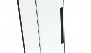 Cabina dus patrata Belform Infinity, usi culisante, 80x80 cm, negru - Img 2