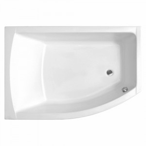 Cada baie asimetrica Belform Magnus, acril, orientare dreapta, 160x115 cm - Img 3