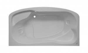 Cada baie asimetrica Belform Sunset, acril, 180x100 cm