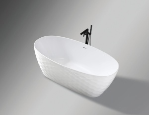 Cada baie freestanding Mira, acril, 170x80 cm, alb lucios - Img 5