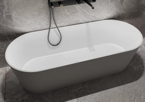 Cada baie freestanding Miraggio Providence, compozit, 170x70 cm - Img 3
