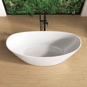 Cada baie freestanding ovala, Foglia Bella compozit, 158 x 77 cm - Img 5