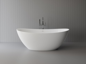 Cada baie freestanding ovala Foglia Maralis, compozit, 167x81 cm - Img 2