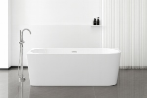 Cada baie freestanding Sanotechnik Solva montaj colt, acril, 180x80 cm - Img 3