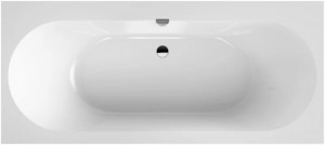 Cada baie Villeroy & Boch Oberon 2.0 Quaryl, pentru inzidire, dreptunghiulara 2.0, 180x80 cm, alb alpin