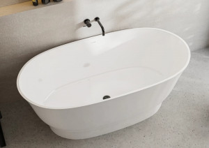 Cada freestanding Miraggio Molly compozit 160x80 cm alb lucios - Img 3