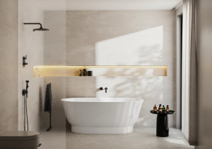 Cada freestanding Miraggio Molly compozit 160x80 cm alb lucios - Img 2