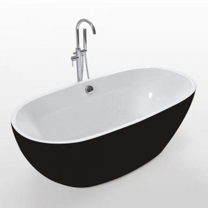 Cada freestanding ovala 7122, acril, 170x75 cm, black