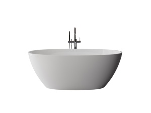 Cada freestanding ovala, compozit alb mat, interior lucios, 167.5x61x81.3 cm, Foglia Cashmere - Img 2