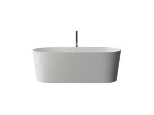 Cada freestanding ovala, compozit alb mat, interior lucios, 180.3x76.2x61 cm, Foglia Anastasia - Img 2