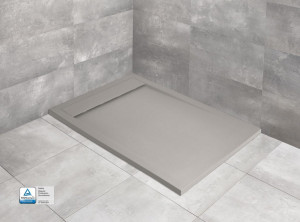 Cadita dus dreptunghiulara compozit Radaway Teos F 100x70x4 cm, gri cemento