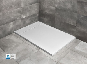 Cadita dus dreptunghiulara compozit Radaway Teos F 140x70x4 cm, alb