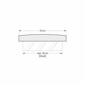 Capac interval gard Star Stone Roma Royal, 50x35x5 cm, white - Img 3