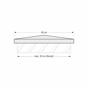Capac stalp gard Star Stone Roma, 45x45x6 cm, silver - Img 4