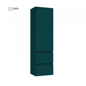 COLOANA MOBILIER COMO, 40X31.6X140 CM, O USA REVERSIBILA SI DOUA SERTARE SOFT-CLOSE, VERDE INCHIS MAT