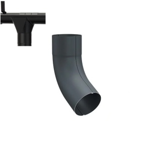 Cot burlan pentru sistem pluvial Metigla, metalic, D 100, gri (RAL 9005)