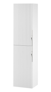 Dulap coloana Cersanit Tirso, mdf, cu usi, riflat, 160x40x30 cm, alb mat