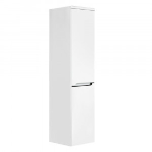 Dulap coloana Oristo Silver 144x35x35 cm, usi deschidere dreapta, alb lucios