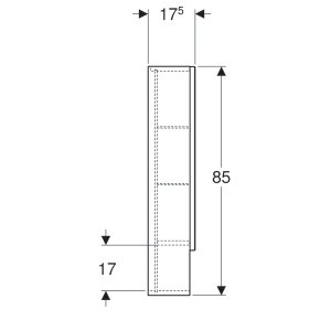 DULAP CU OGLINDA 80 CM SELNOVA SQUARE CU DOUA USI, ALB - Img 6