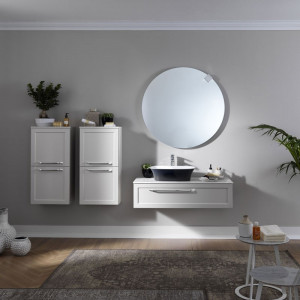Dulap mediu suspendat Kolpasan Blanche, 2 usi, 92 cm, alb - Img 4