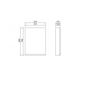 Dulap suspendat Cersanit Moduo, usa reversibila, 60 cm, alb - Img 2
