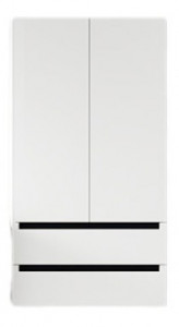 Dulap tip coloana Kolpasan Vittoria, 2 usi si 2 sertare, 79x148 cm, alb mat - Img 4