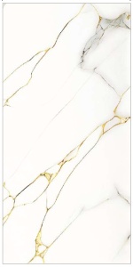 Gresie Ice Gold White 60x120 cm, lucioasa