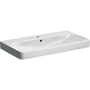 LAVOAR GEBERIT SMYLE SQUARE 90X48 CU ORIFICIU BATERIE SI PREPLIN