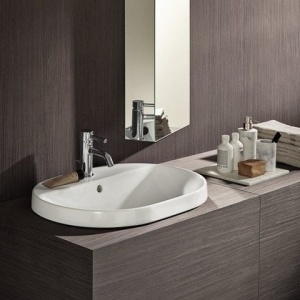 LAVOAR INCORPORAT VARIFORM OVAL 50X45 CU ORIFICIU ROBINET SI PREAPLIN - Img 5