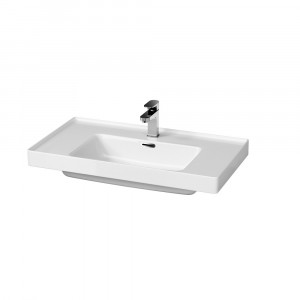 Lavoar mobilier Cersanit Crea, 80x45 cm, alb - Img 3
