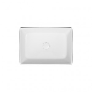 Lavoar pe blat Cersanit City, rectangular, 50x35x15 cm, alb - Img 3