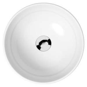 Lavoar pe blat Cersanit Moduo, rotund, 35x35x15 cm, alb - Img 2