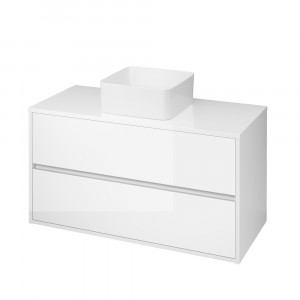Mobilier cu blat pentru lavoar Cersanit Crea 100 cm, alb - Img 4
