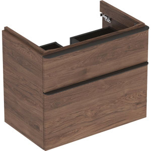 MOBILIER PENTRU LAVOAR SMYLE SQUARE CU DOUA SERTARE 73.4X47 NUC AMERICAN HICKORY