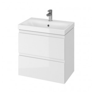 Mobilier suspendat Cersanit Moduo 981 cu lavoar 60 cm slim alb