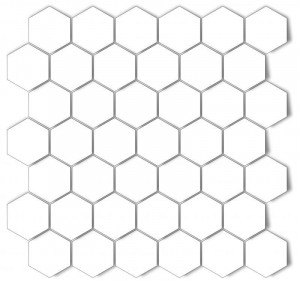 Mozaic ceramic hexagonal 32.5 x 31.5 cm, alb - Img 1
