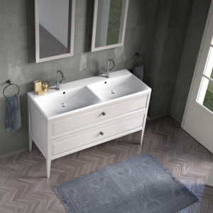 Oglinda cu rama Oristo Montebianco 60x80 cm, sand mat - Img 3