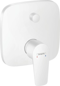 Ornament baterie incastrata cada/dus Hansgrohe Talis E, alb mat - Img 3