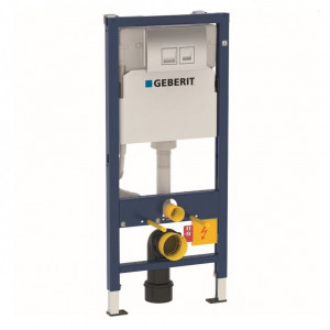 Pachet Geberit DuoFix Delta cu clapeta Delta 50 crom si sistem de fixare