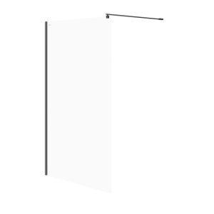 Paravan dus Walk-In Cersanit Mille black 120xH200 cm, sticla 8 mm