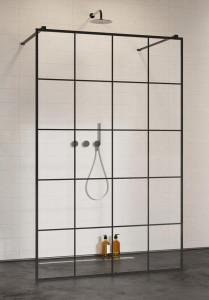 Paravan dus Walk-In Radaway Modo New Black I Factory 120xH200 cm, negru