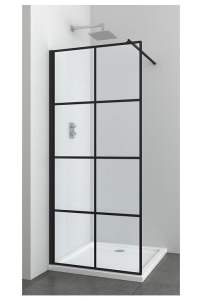 Paravan dus Walk-In Sanotechnik Elite black grid 100 cm
