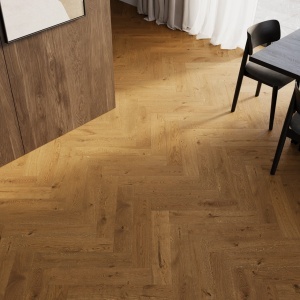 Parchet stratificat Barlinek Classico Line Brown Sugar Herringbone, 130 x 725 x 14 mm - Img 3